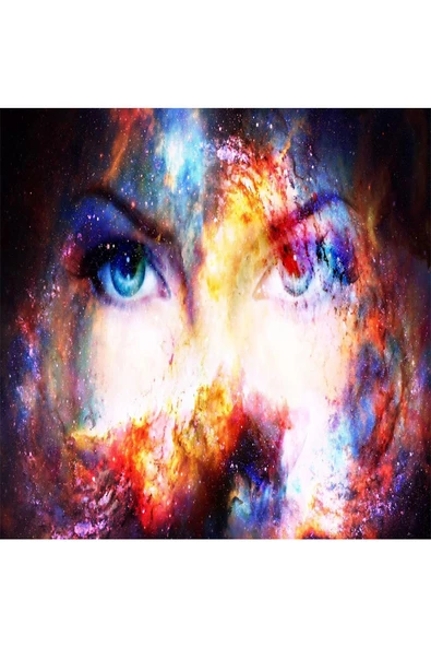 Canvas Evrenin Gözleri Sayılarla Boyama Seti   Kasnaklı 60 x 75 cm ürün görseli 1