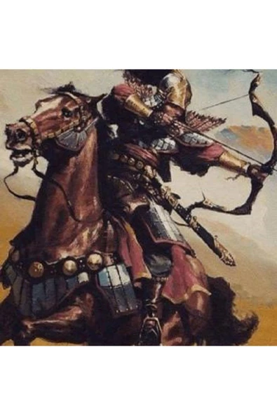 Canvas Savaşçı Sayılarla Boyama Seti   Kasnaklı 40 x 50 cm ürün görseli 1