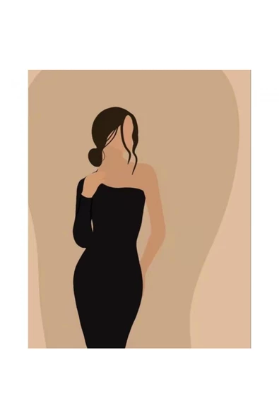 Canvas Kadının Esareti 4 Sayılarla Boyama Seti  Kasnaklı 60 x 75 cm