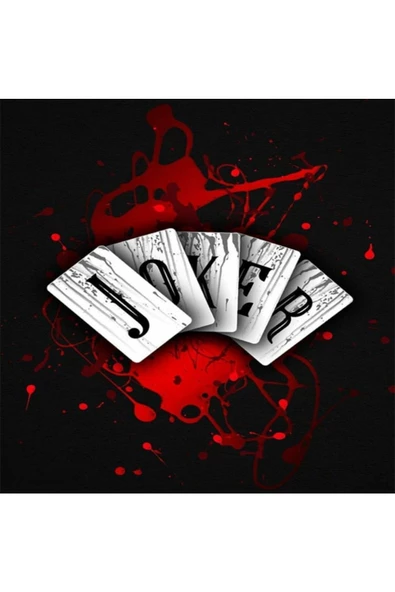 Canvas Joker Kartları sayılarla Boyama Seti  Kasnaklı 60 x 75 cm ürün görseli 1