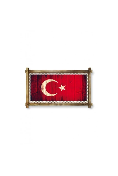Kanvas Türk Bayrağı Düz Işıksız Tablo 96 x 56 cm ürün görseli 1