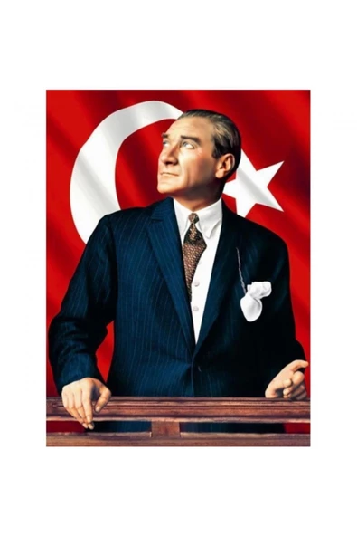 Canvas Atatürk ve Bayrak Sayılarla Boyama Seti Rulo ürün görseli 1