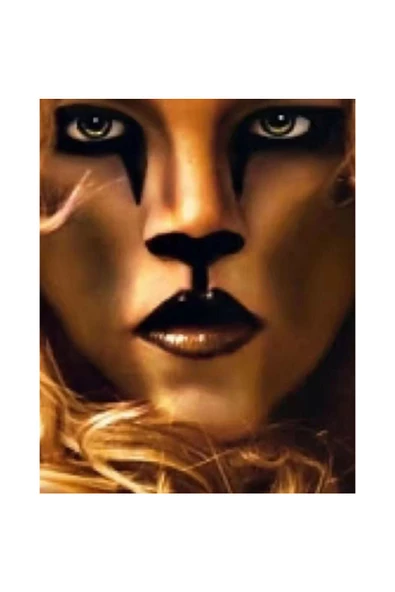 Canvas Yüz Hatları Sayılarla Boyama Seti  Kasnaklı 40 x 50 cm ürün görseli 1