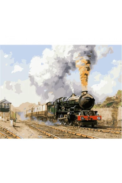 Canvas Doğu Ekspresi Sayılarla Boyama Seti  Kasnaklı 90 x 110 cm ürün görseli