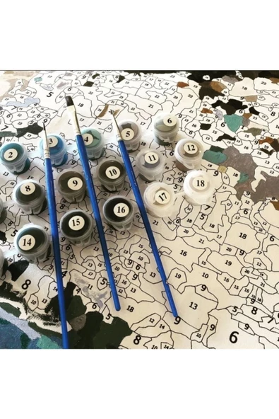 Picasso Uçan Fil sayılarla Boyama Seti - Resim 5