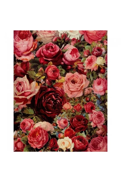 Canvas Gül Demeti Sayılarla Boyama Seti  Kasnaklı 50 x 65 cm