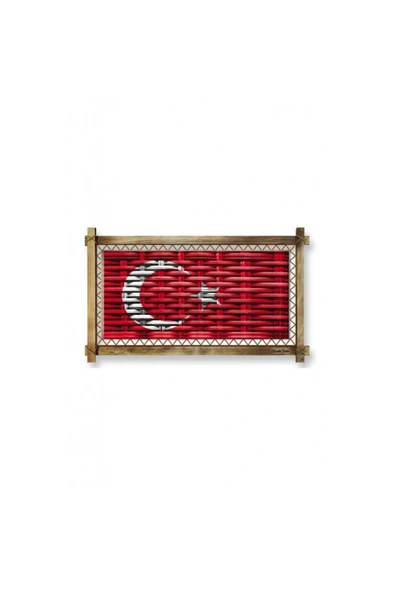 Kanvas Türk Bayrağı Düz Işıksız Tablo 66 x 45 cm ürün görseli 1