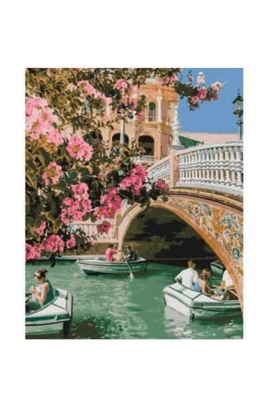 Canvas Kanal Gezintisi Sayılarla Boyama Seti Kasnaklı 60 X 75 Cm