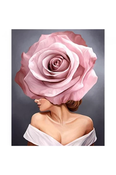 Canvas Asil Gül Renkli Sayılarla Boyama Seti Duvar Sticker Rulo 50 X 65 Cm ürün görseli