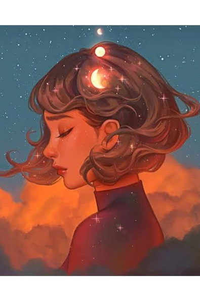 Canvas Düşüncedir Evren Sayılarla Boyama SetiRulo ürün görseli 1