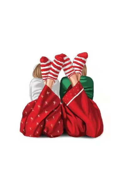 Canvas Yeni Yılda Pijama Partisi Sayılarla Boyama Seti   Kasnaklı 70 x 90 cm ürün görseli 1