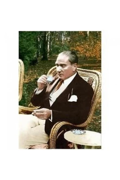 Canvas Atatürk Kahve Keyfi Sayılarla Boyama Seti Rulo