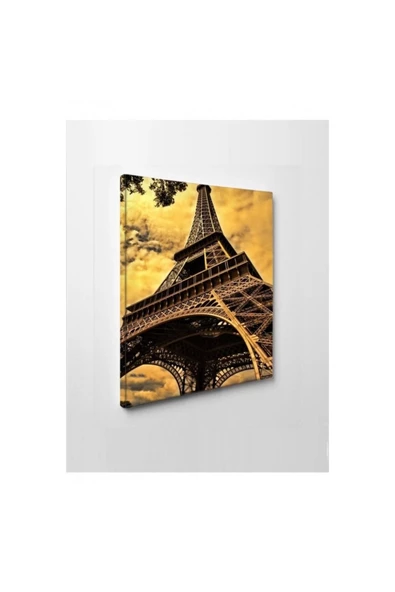 Kanvas Tablo Eyfel Kulesi Nostaljik Led Işıklı ürün görseli 1