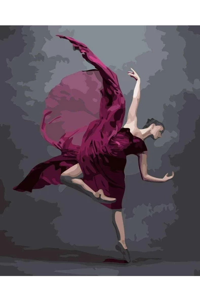 Canvas Bale Stili Sayılarla Boyama Seti Kasnaklı 60 x 75 cm ürün görseli 1