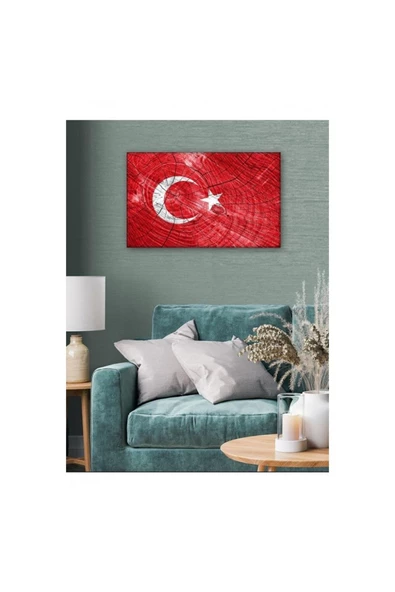 Kanvas Tablo Türk Bayrağı (Al Bayrak) 50 x 70 cm
