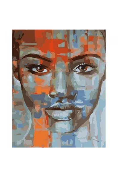 Canvas Afrikalı Güzel 3 Sayılarla Boyama Seti Rulo ürün görseli 1