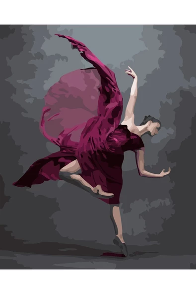 Canvas Bale Stili Sayılarla Boyama Seti Kasnaklı 60 x 75 cm - Resim 2