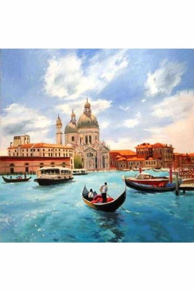 Canvas Italyada Bir Gün Sayılarla Boyama Seti Kasnaklı 100 X 140 Cm ürün görseli 1