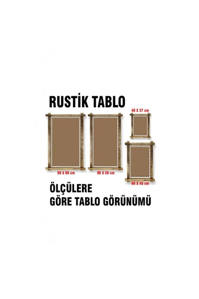 Kanvas Kız Kulesi Led Işıklı Rustik Tablo 66 x 45 cm - Resim 3
