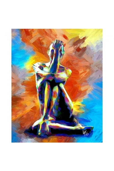 Canvas Yanlız Kadın Sayılarla Boyama Seti Rulo ürün görseli