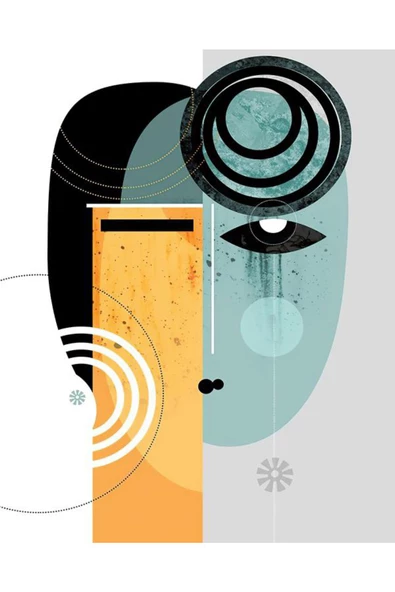 Canvas Sade Bakış Sayılarla Boyama Seti Kasnaklı 40 x 50 cm ürün görseli 1