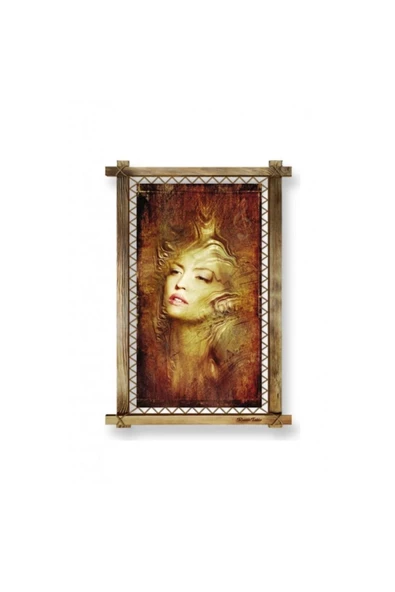 Kanvas Soyut Led Işıklı Rustik Tablo ürün görseli 1