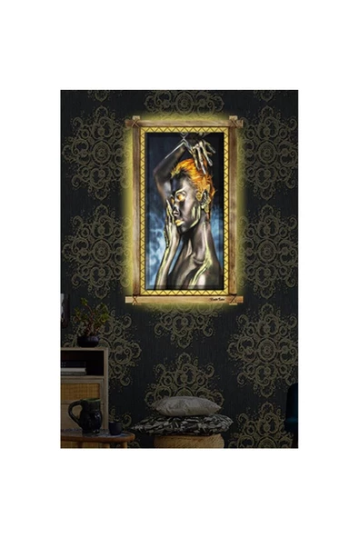 Kanvas  Led Işıklı Rustik Tablo 96 x 56 cm ürün görseli