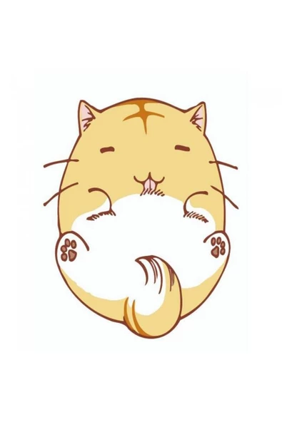 Canvas Keyifli Kedi Sayılarla Boyama Seti  Kasnaklı 60 x 75 cm ürün görseli 1