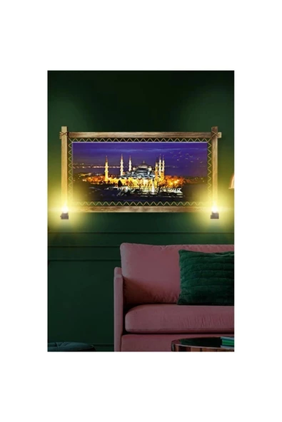 Kanvas İstanbul Rustik Lambalı Tablo - Resim 2