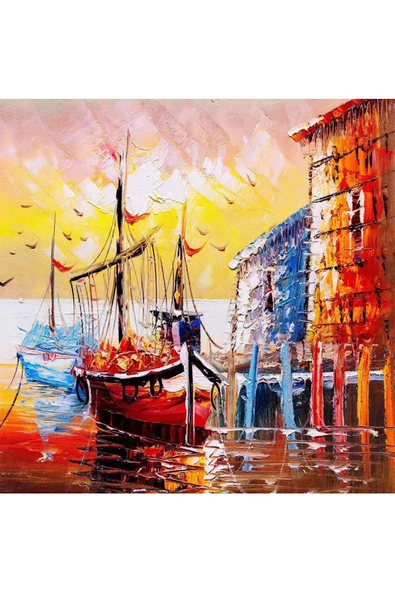 Canvas Kıyı Şeridi Sayılarla Boyama Seti  Rulo ürün görseli 1