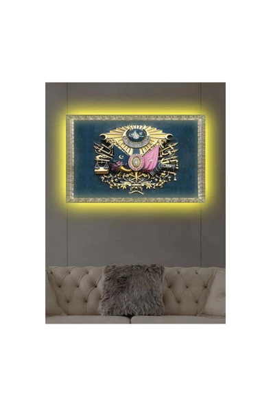 Kanvas Tablo Osmanlı Ablemi (OFİS IŞYERİ IÇİN IDEAL) Led Işıklı - Resim 2