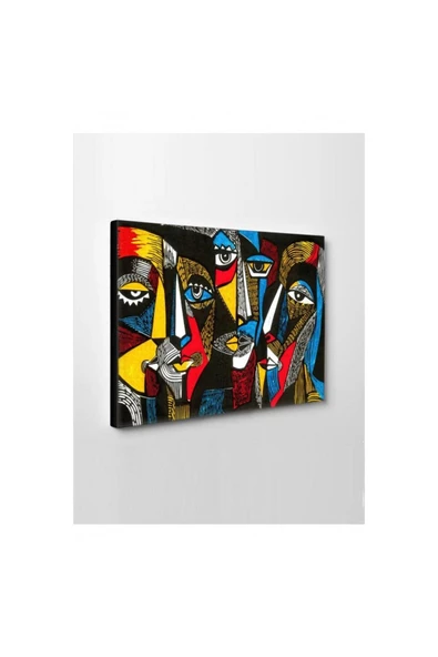 Kanvas Tablo Sanatsal Geometrik Surat Led Işıklı 50 x 70 cm ürün görseli