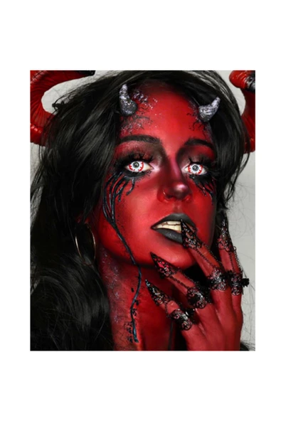 Canvas Kırmızı Şeytan Sayılarla Boyama Seti Rulo ürün görseli