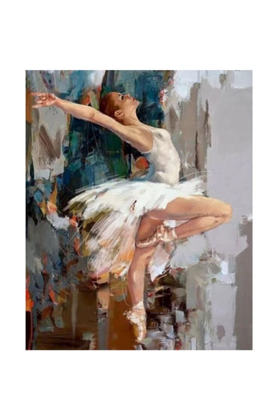 Canvas Balenin Gizemli Duruşu Sayılarla Boyama Seti  Kasnaklı 40 x 50 cm ürün görseli 1