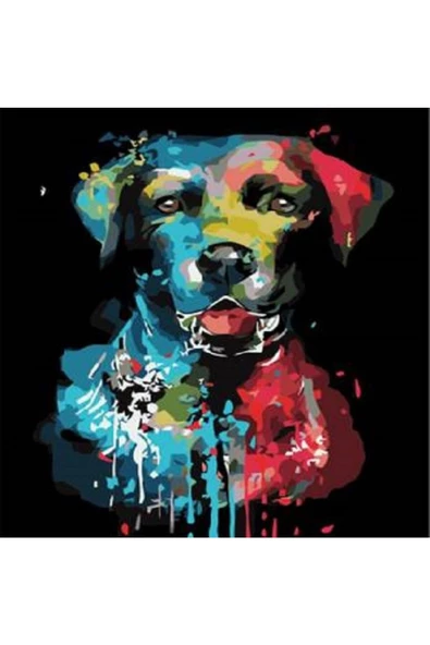 Canvas En İyi Dost Sayılarla Boyama Seti   Kasnaklı 90 x 110 cm ürün görseli 1