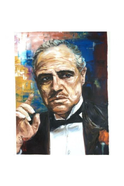 Canvas Godfather Sayılarla Boyama Seti  Kasnaklı 50 x 65 cm ürün görseli 1