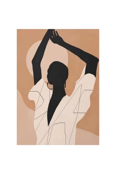 Canvas Kadının Esareti Sayılarla Boyama Seti  Kasnaklı 60 x 75 cm ürün görseli 1