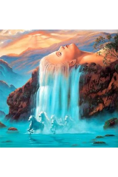 Canvas Mucize Ötesi Sayılarla Boyama Seti   Kasnaklı 60 x 75 cm ürün görseli 1