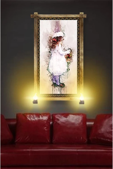 Kanvas Çocuk Rustik Lambalı Tablo 96 X 56 Cm - Resim 2