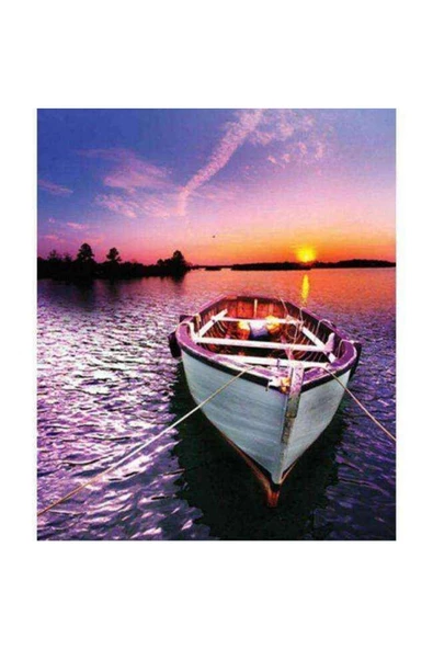 Canvas Gün Batımı Sayılarla Boyama Seti Kasnaklı 90 X 110 Cm ürün görseli 1