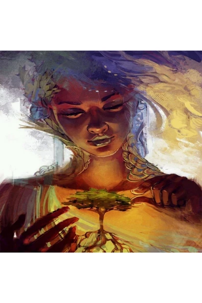 Canvas Doğa Ana Sayılarla Boyama Seti  Kasnaklı 40 x 50 cm - 1
