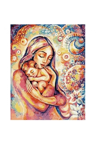 Canvas Sonsuz Sevgi Sayılarla Boyama Seti  Kasnaklı 90 x 110 cm ürün görseli