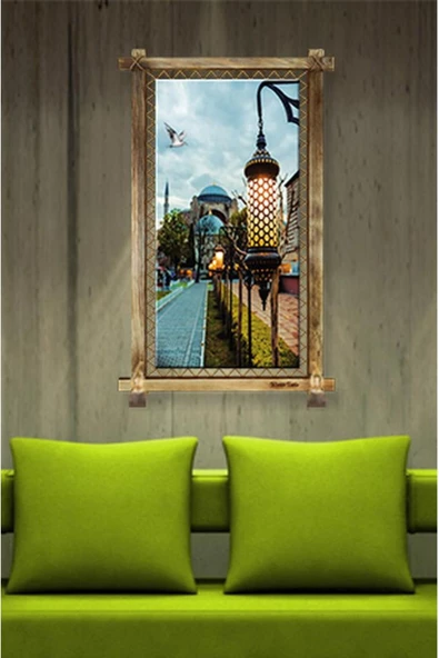 Kanvas İstanbul Rustik Tablo Lambalı 96 x 66 cm - 3