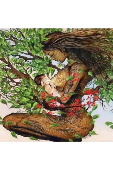 Canvas Kadın Herşeydir Sayılarla Boyama Seti  Kasnaklı 100 x 140 cm ürün görseli