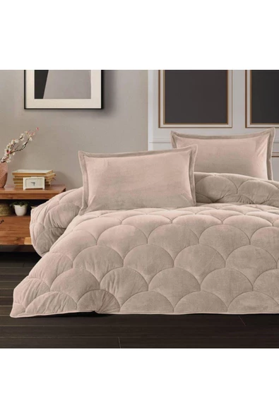 Clasy Wellsoft Çift Kişilik Yorgan Çift Taraflı Fluffy Bej V8 - 2