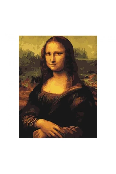 Canvas Monalisa Sayılarla Boyama Seti  Kasnaklı 90 x 110 cm ürün görseli