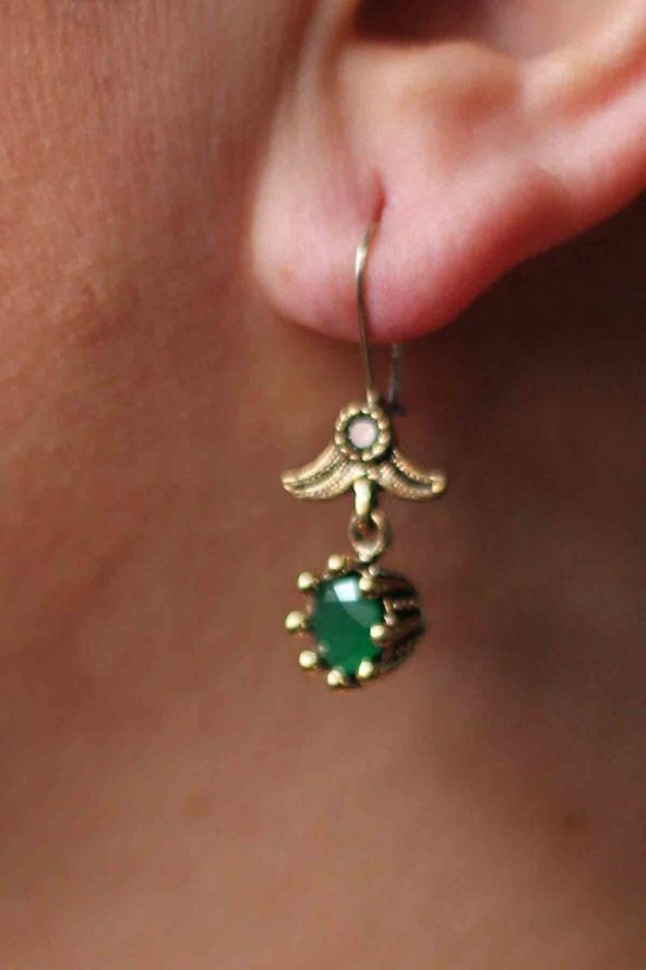 Söğütlü Serisi 925 Ayar Otantik Gümüş Safir Taşlı Bayan Küpe - 3