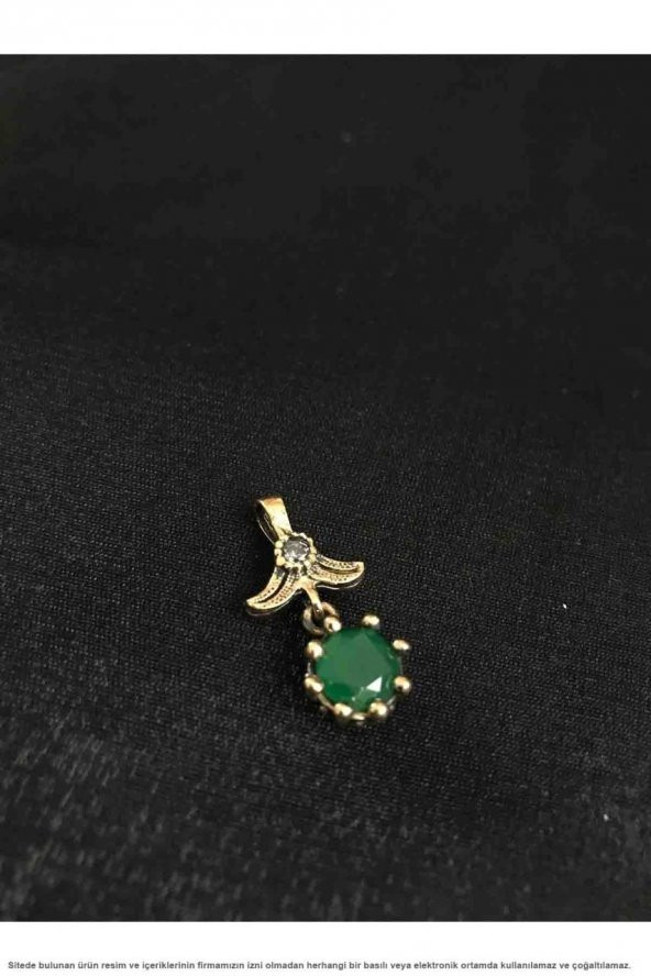 Gümüş Lal Taşlı Bayan Kolye - 2