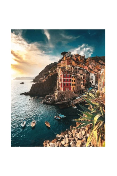 Canvas Yamaç Manzarası Sayılarla Boyama Seti Kasnaklı 100 X 140 Cm ürün görseli 1