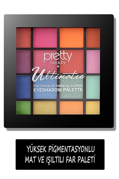 Pretty Beauty Ultimatıe The Choice Of Make-Up Experts Eyeshadow Palette 16'lı (01) - 3